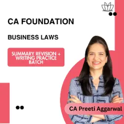 CA Foundation Business Laws Summary Revision + Writing Practice Batch